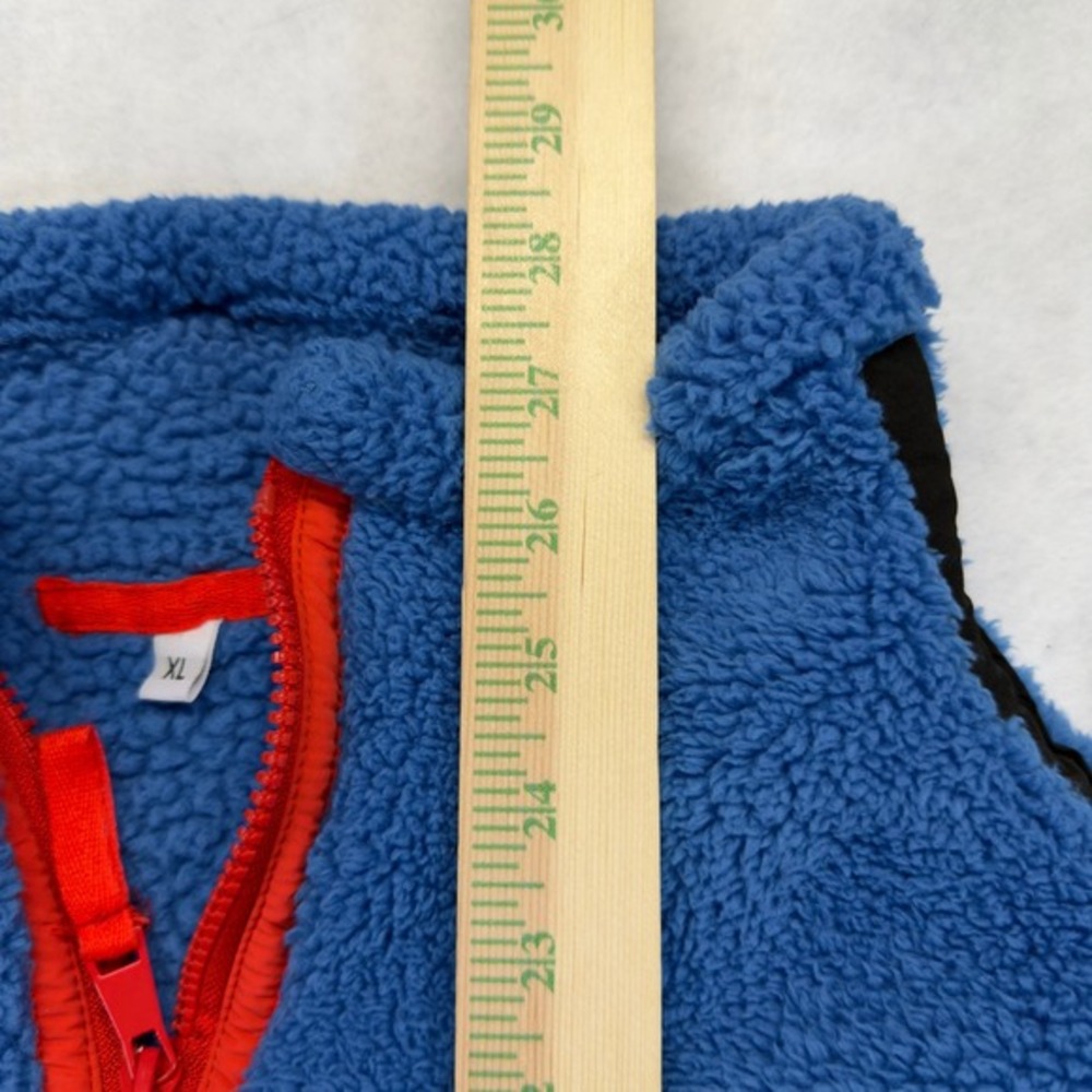 Retro Ski Colorblock Sherpa Pullover Womens XL 1/4 Zip Fleece Apres Winter - Picture 5 of 5
